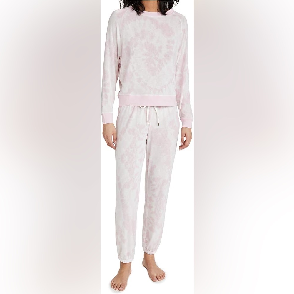 Homeydew intimates star seeker pink white pajamas lounge set size xl